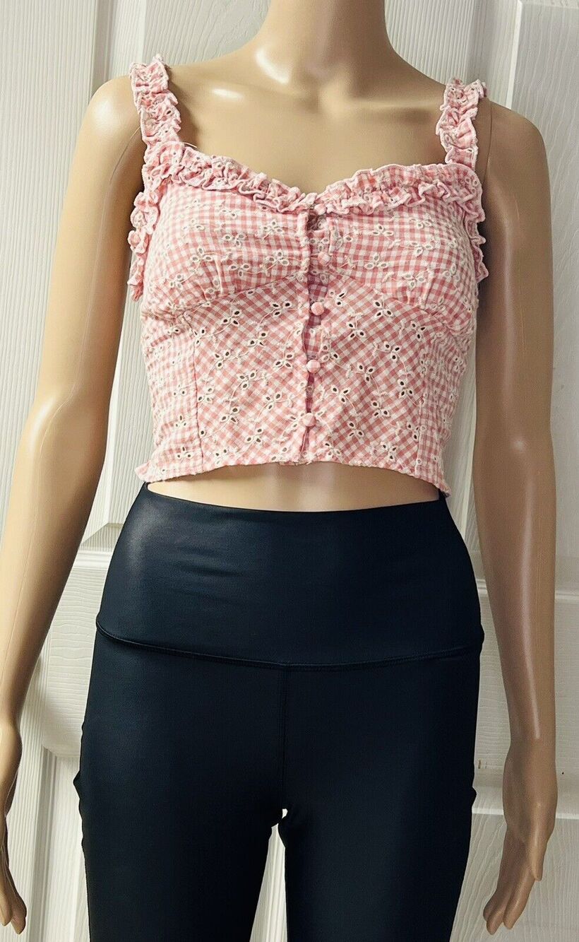 Kirious Los Angeles 100% Cotton Nordstrom Button Blouse Floral Pink Size S